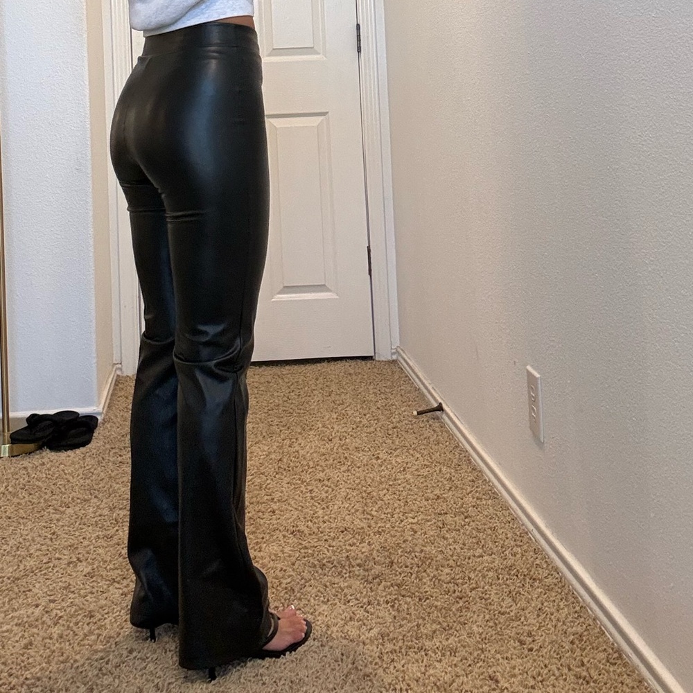 TEN by Babaton Black Faux Leather Pants